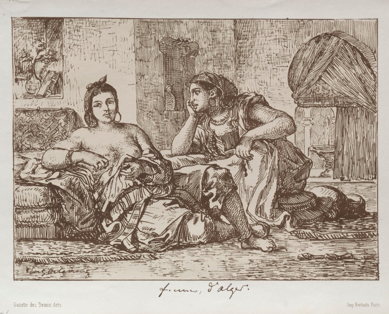 Women of Algiers by Ferdinand Victor Eugene Delacroix