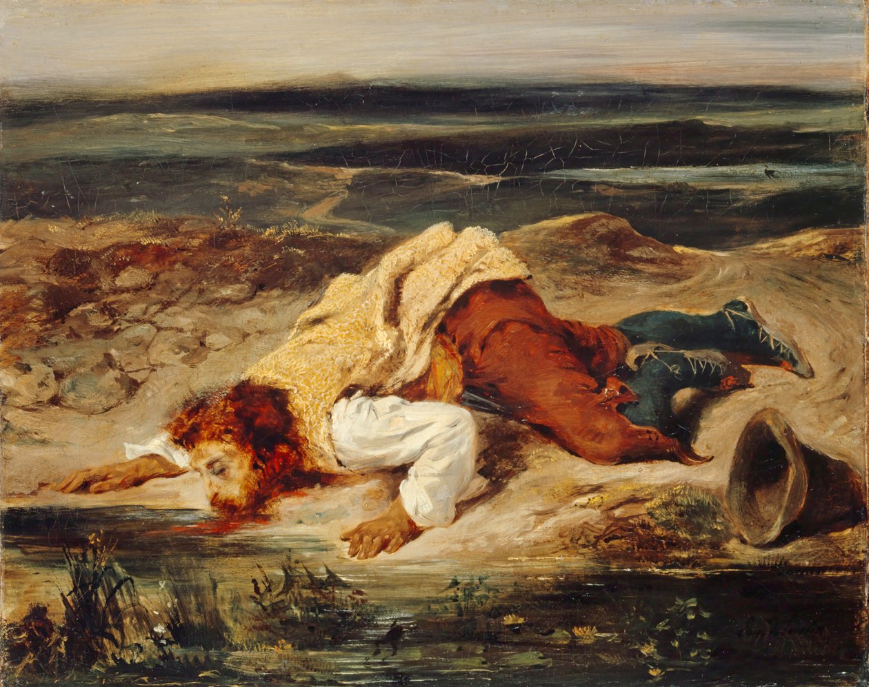 Wounded Brigand (Roman Shepherd), c.1825 by Ferdinand Victor Eugene Delacroix
