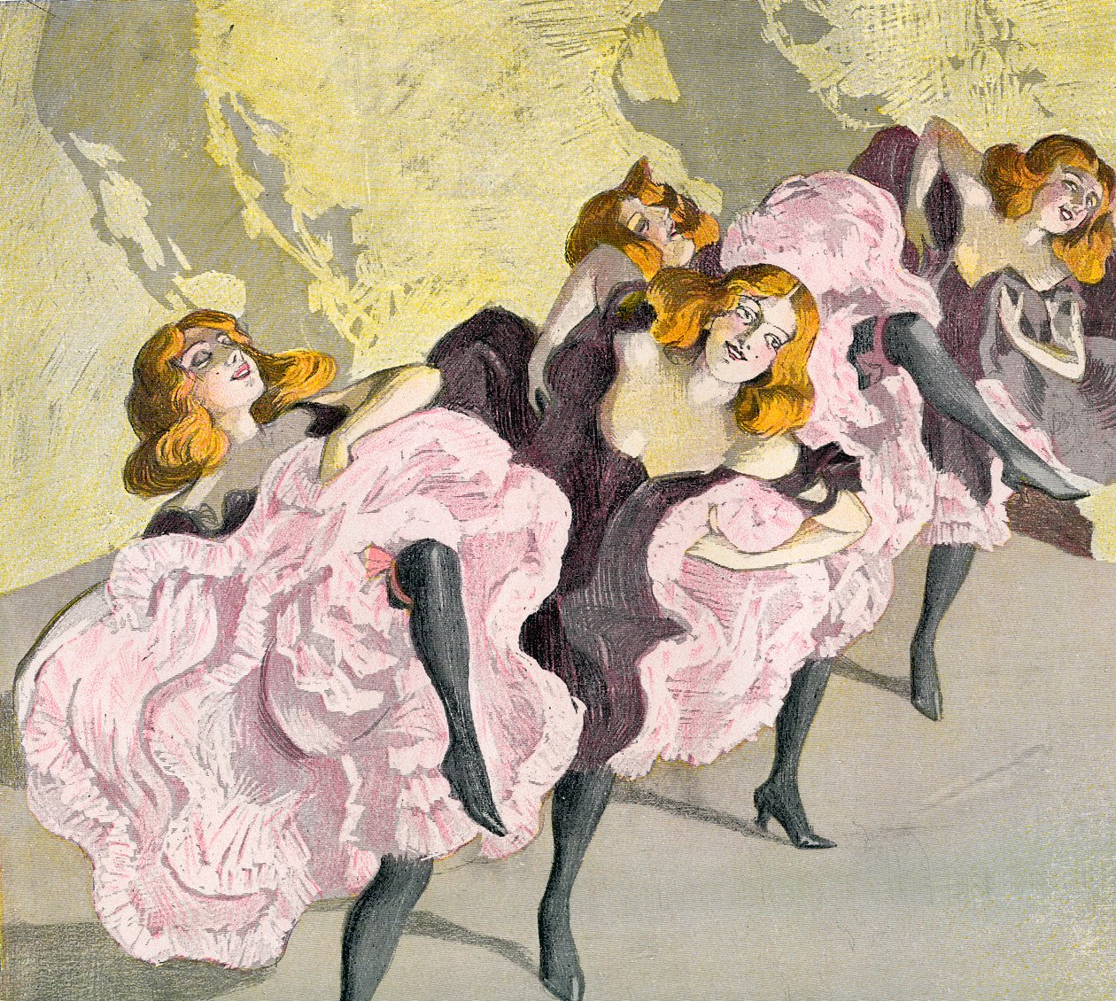 The Cancan, after Ferdinand Von Reznicek c.1906. From Illustrierte Sittengeschichte vom Mittelalter bis zur Gegenwart by Eduard Fuchs, published 1909. by Ferdinand von Reznicek