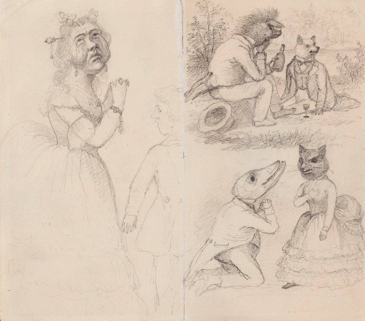 Caricatures by Ferdinand von Wright