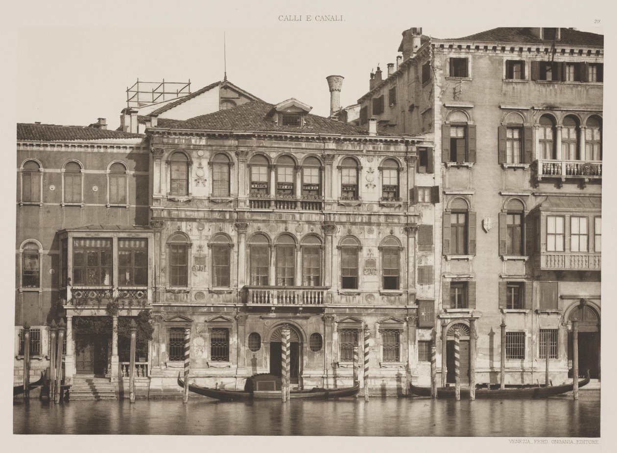 Grimani Palace, Grand Canal, 1891 by Ferdinando Ongania