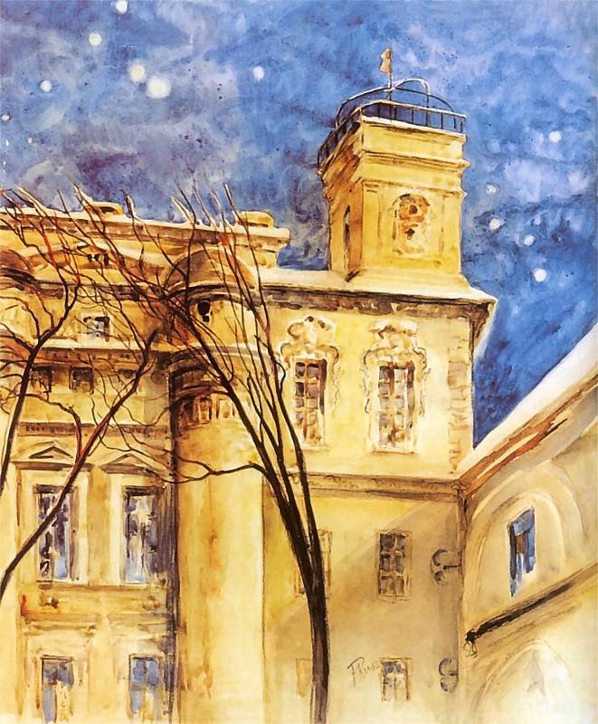Astronomical Observatory of Vilnius University by Ferdynand Ruszczyc