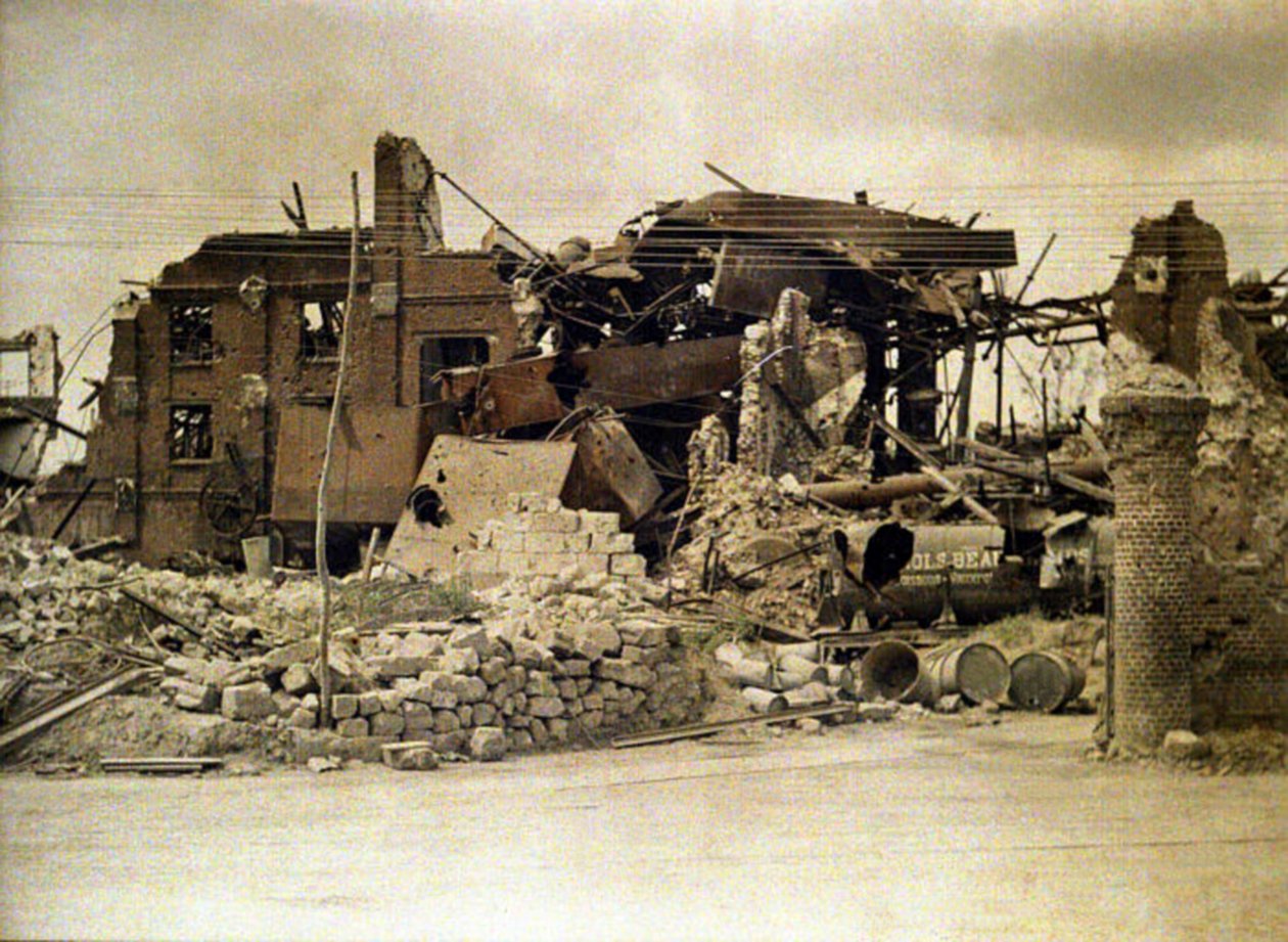 Ruins of the distillery, Cuffies, Aisne, France, 1917 by Fernand Cuville