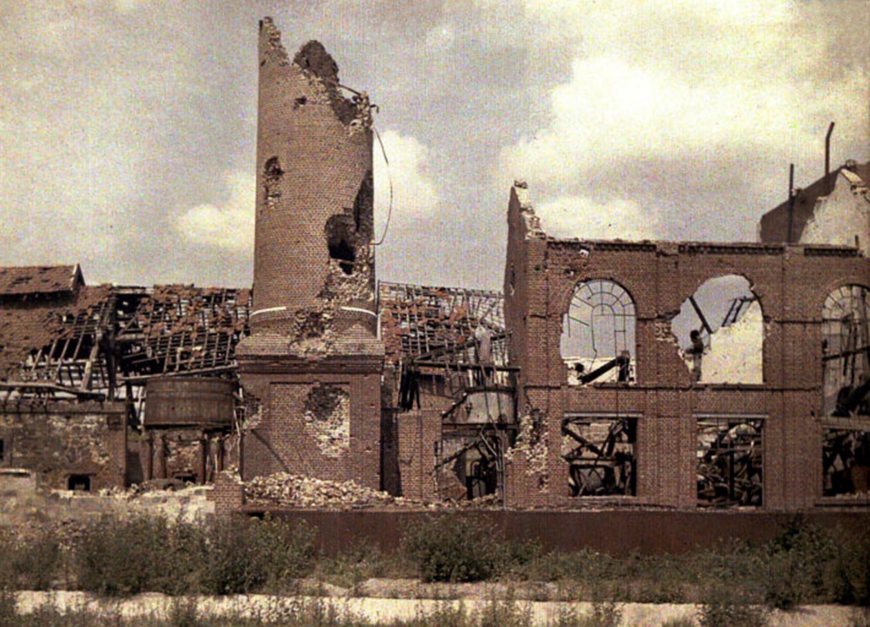 The Destroyed Distillery After the Retreat of the Germans, Bucy-le-Long, Aisne, France, 1917 by Fernand Cuville