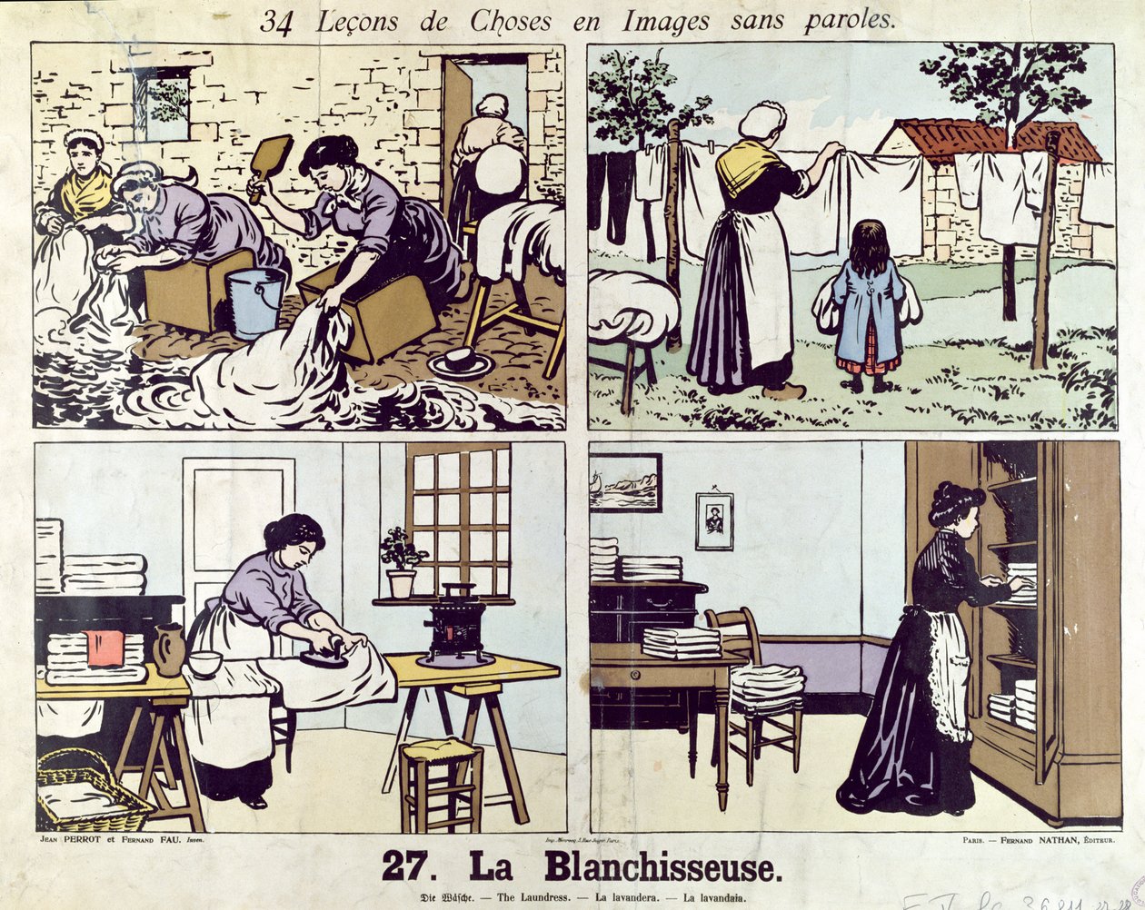 The Washerwoman, from 34 Lessons of Images without Words by Fernand and Perrot, Jean Fau