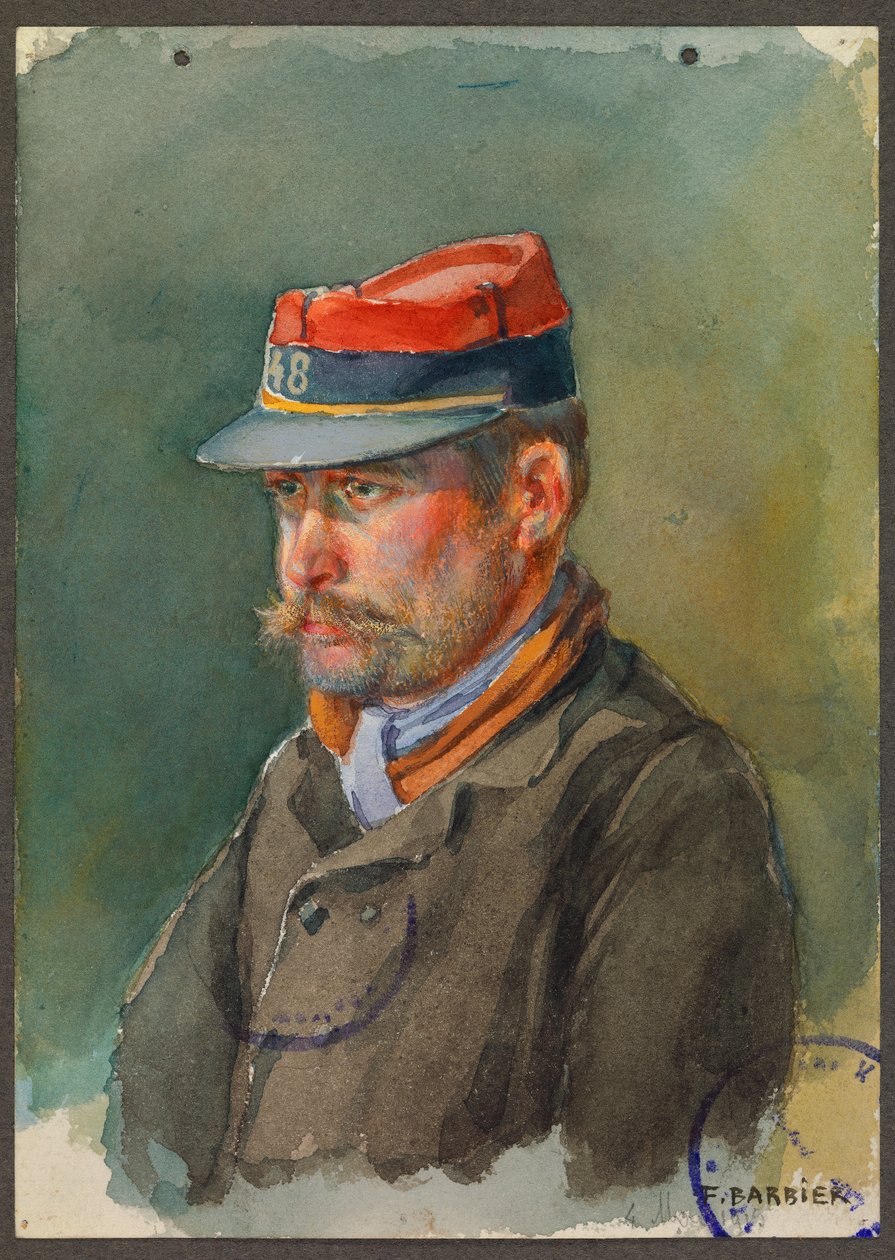 Sergeant Lecacheux of the 48th Territorial, Gustrow by Fernand Barbier