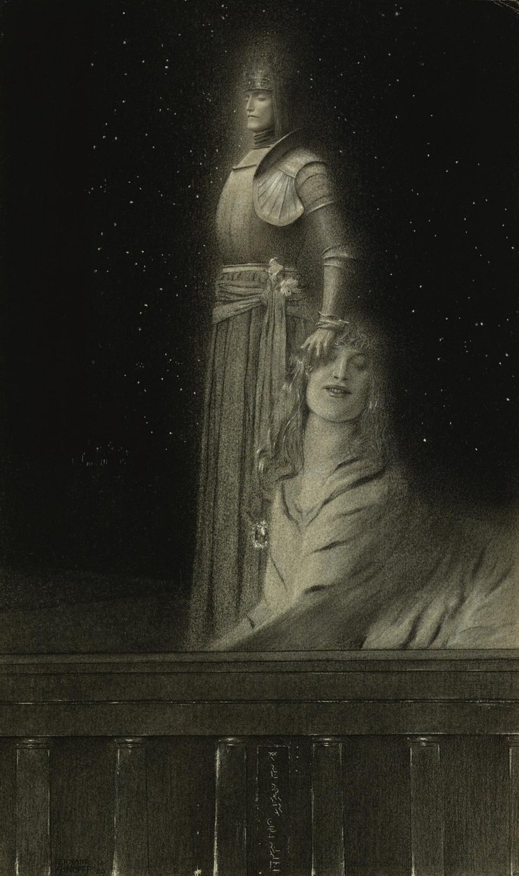 With Verhaeren: An Angel by Fernand Khnopff