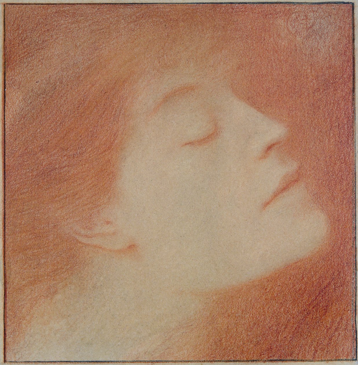 Head of a Woman, 1892 by Fernand Khnopff