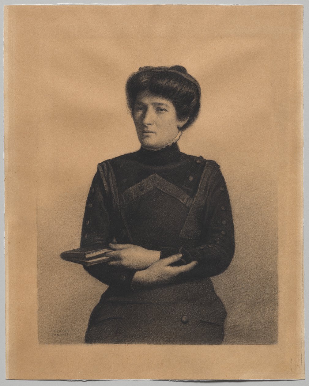 Portrait of Madame Jules Ricard, née Augustine Bulteau by Fernand Khnopff