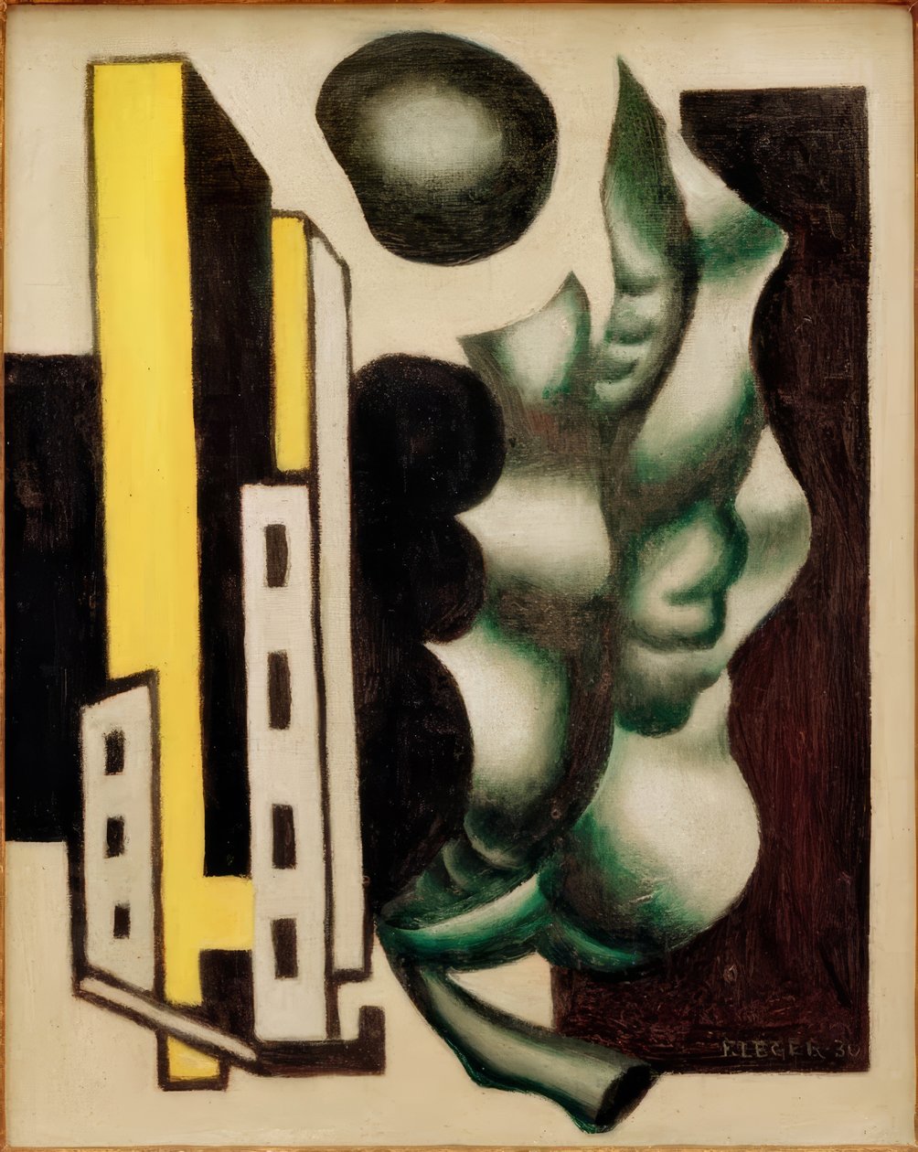 Composition with Green Leaf by Fernand Leger