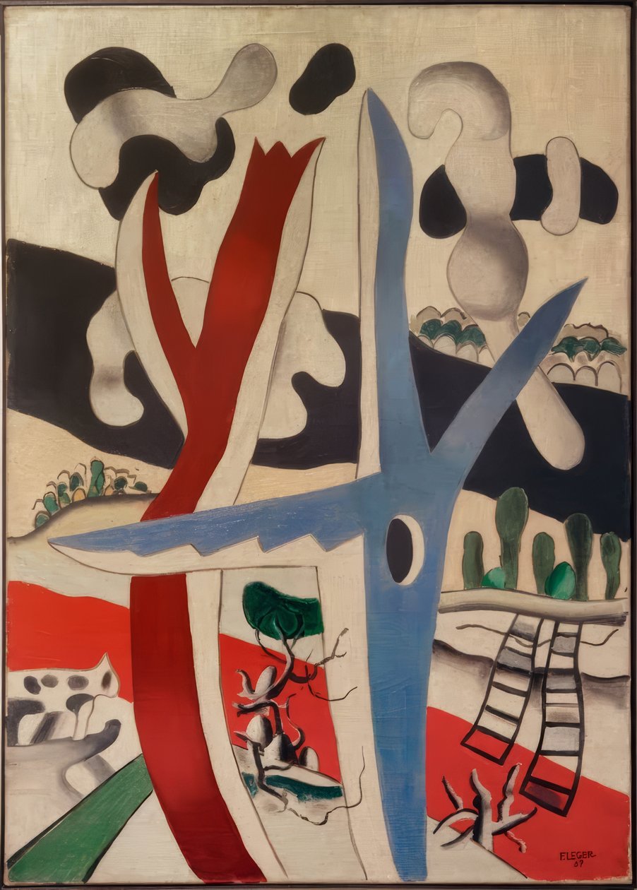 Landscape with Blue Tree by Fernand Leger