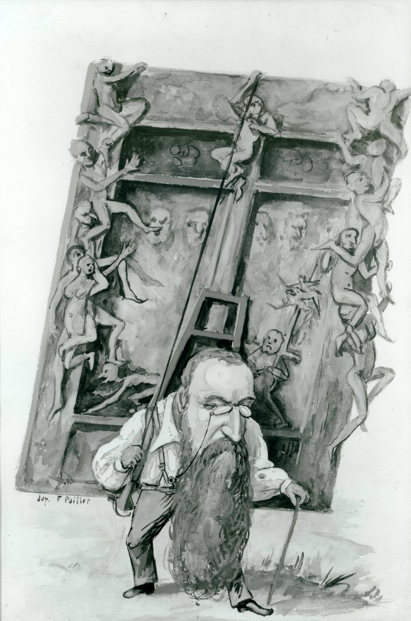 Portrait of Auguste Rodin Bearing the Gates of Hell by Fernand Paillet
