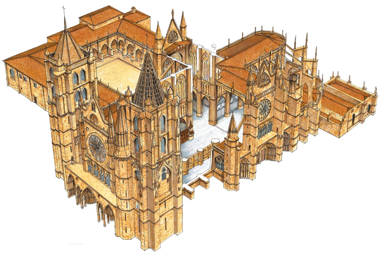 Leon Cathedral, Spain by Fernando Aznar Cenamor