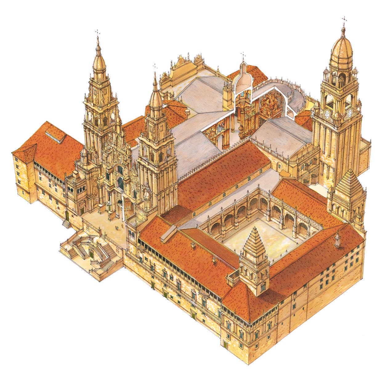 Santiago de Compostela Cathedral, Spain by Fernando Aznar Cenamor