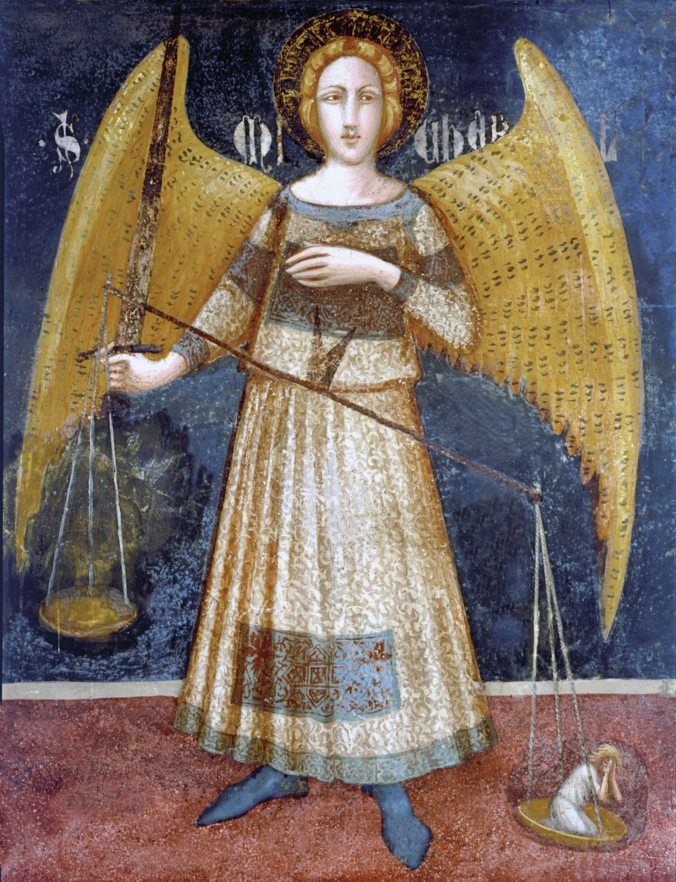 Angel Holding a Balance (detail) by Ferrer Bassa