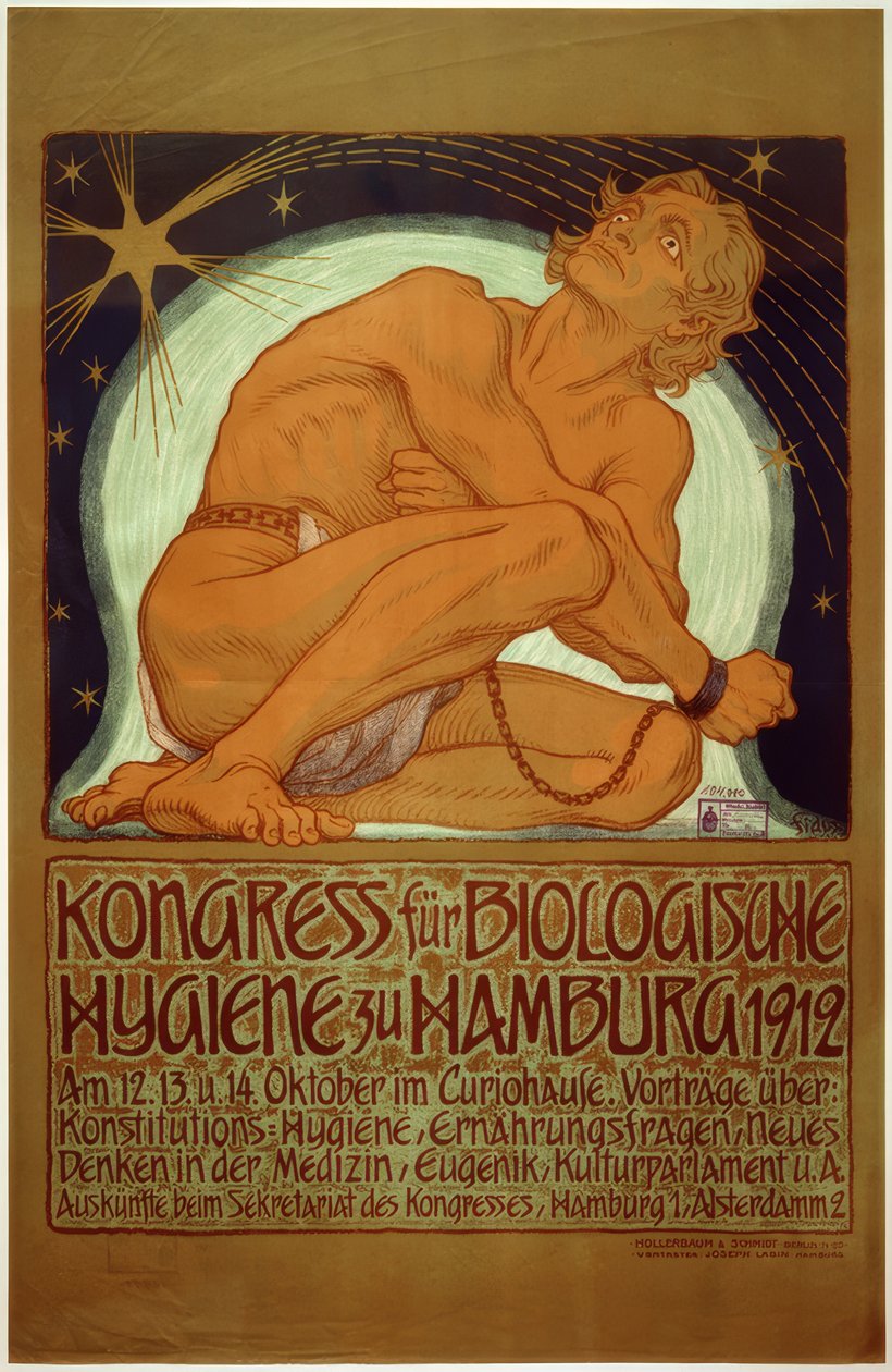 "Congress for Biological Hygiene in Hamburg 1912" / Fidus / Poster, 1912 by Fidus