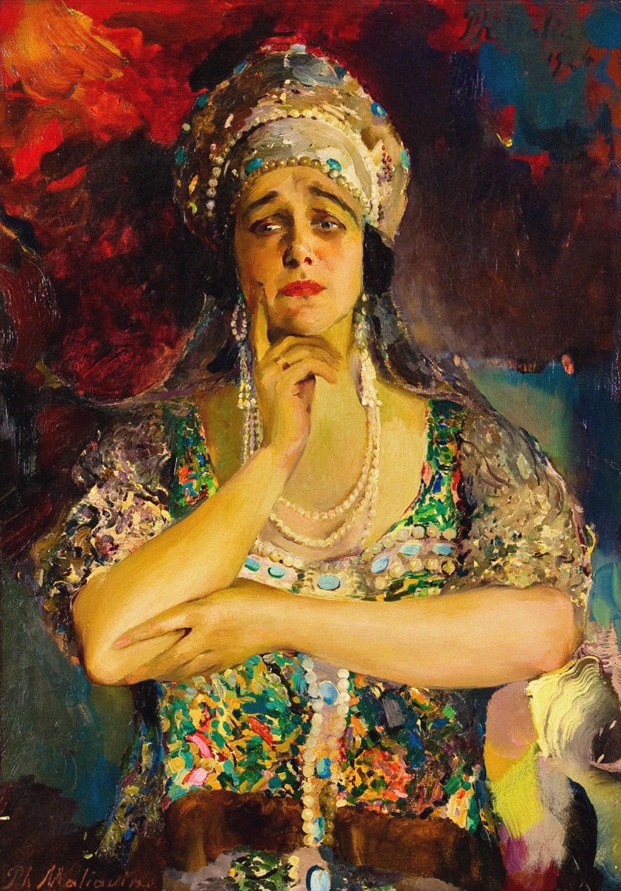 Portrait of the Singer Nadezhda Plevitskaya by Filipp Andreevic Maljavin