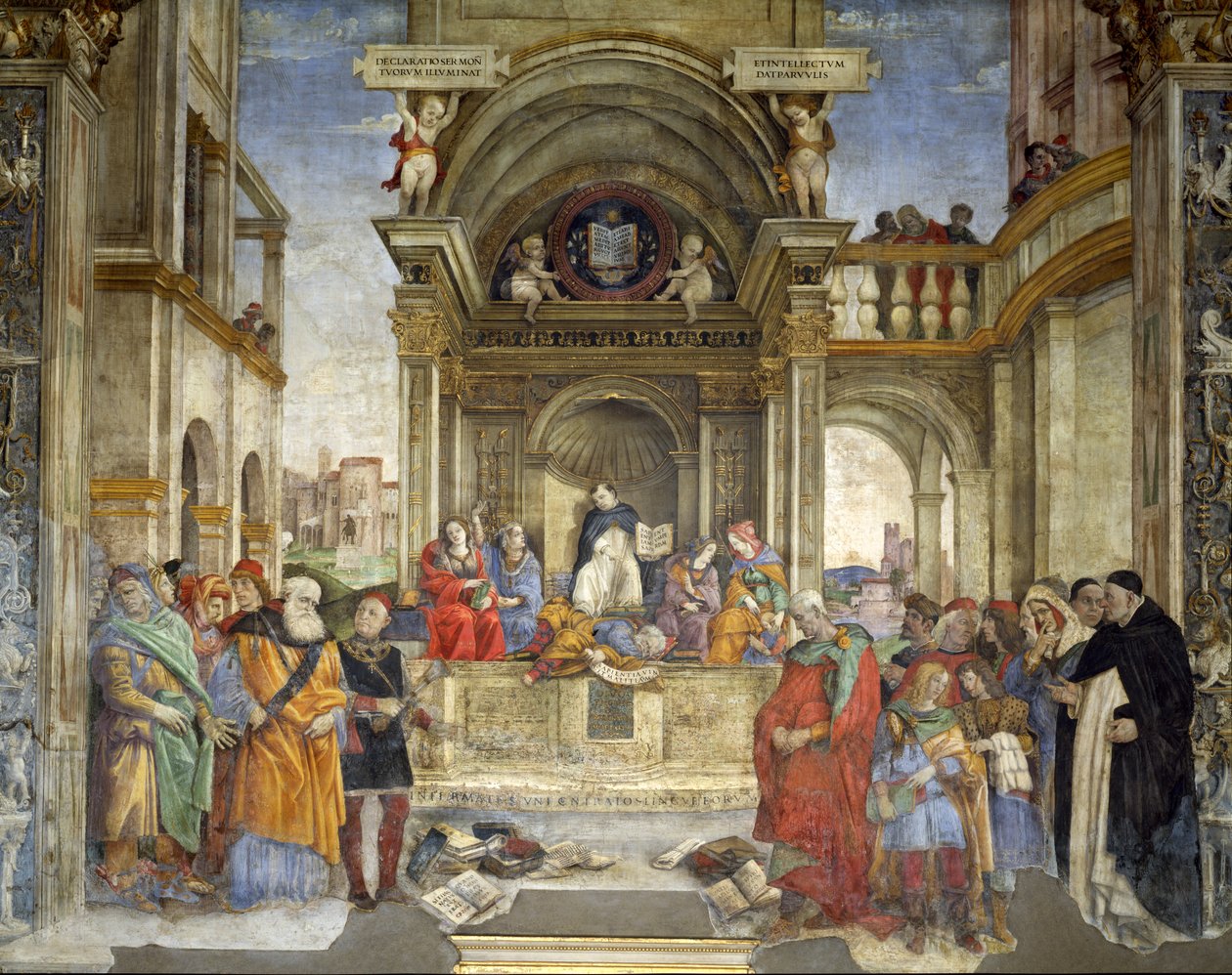 The Dispute of St Thomas, Carafa Chapel, Santa Maria sopra Minerva, Rome, 1488-93 by Filippino Lippi