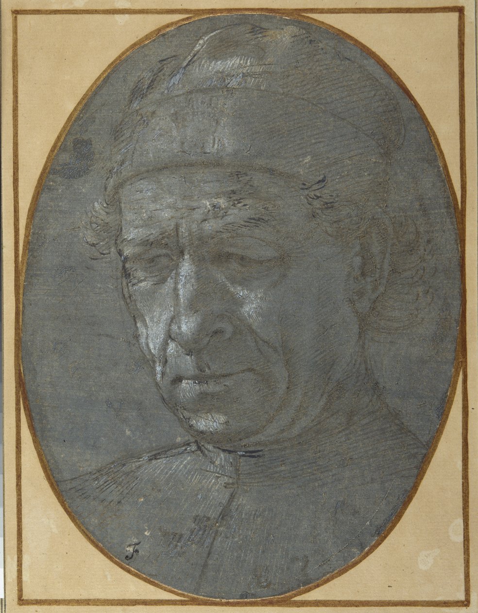 Head of an Elderly Man Wearing a Cap by Filippino Lippi