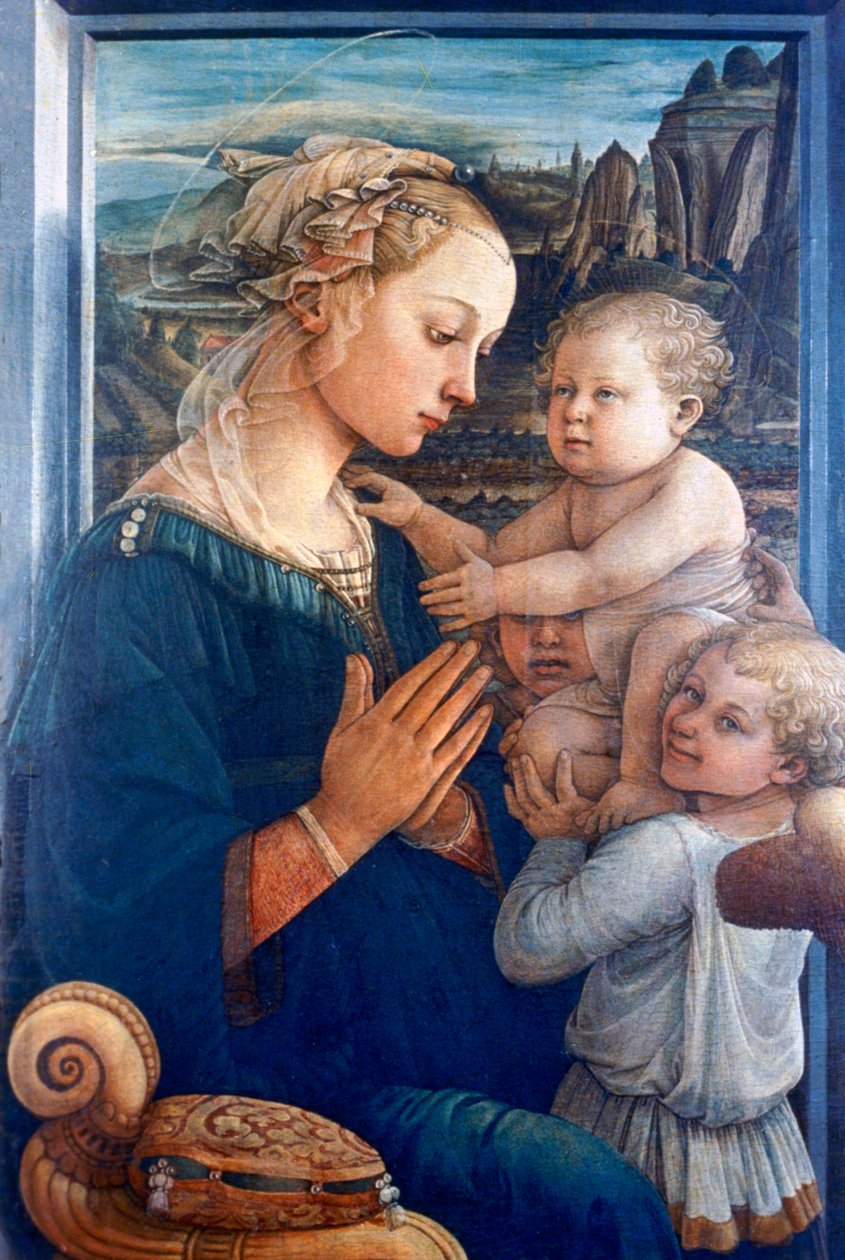 Madonna and Child with Angels, c1455 by Filippino Lippi