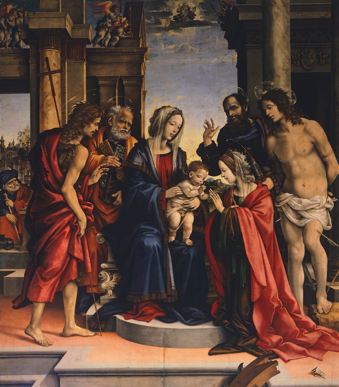 Mystical marriage of Saint Catherine of Alexandria, by Filippino Lippi, Basilica of San Domenico, Bologna by Filippino Lippi