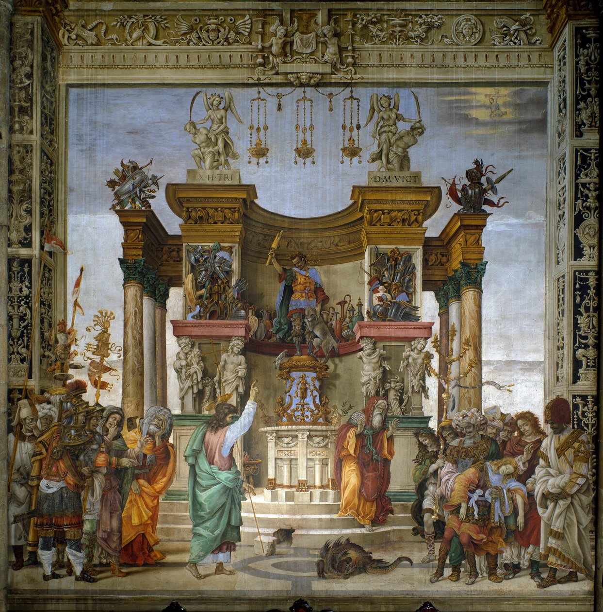 Saint Philip Exorcises the Dragon from the Temple of Hierapolis by Filippino Lippi