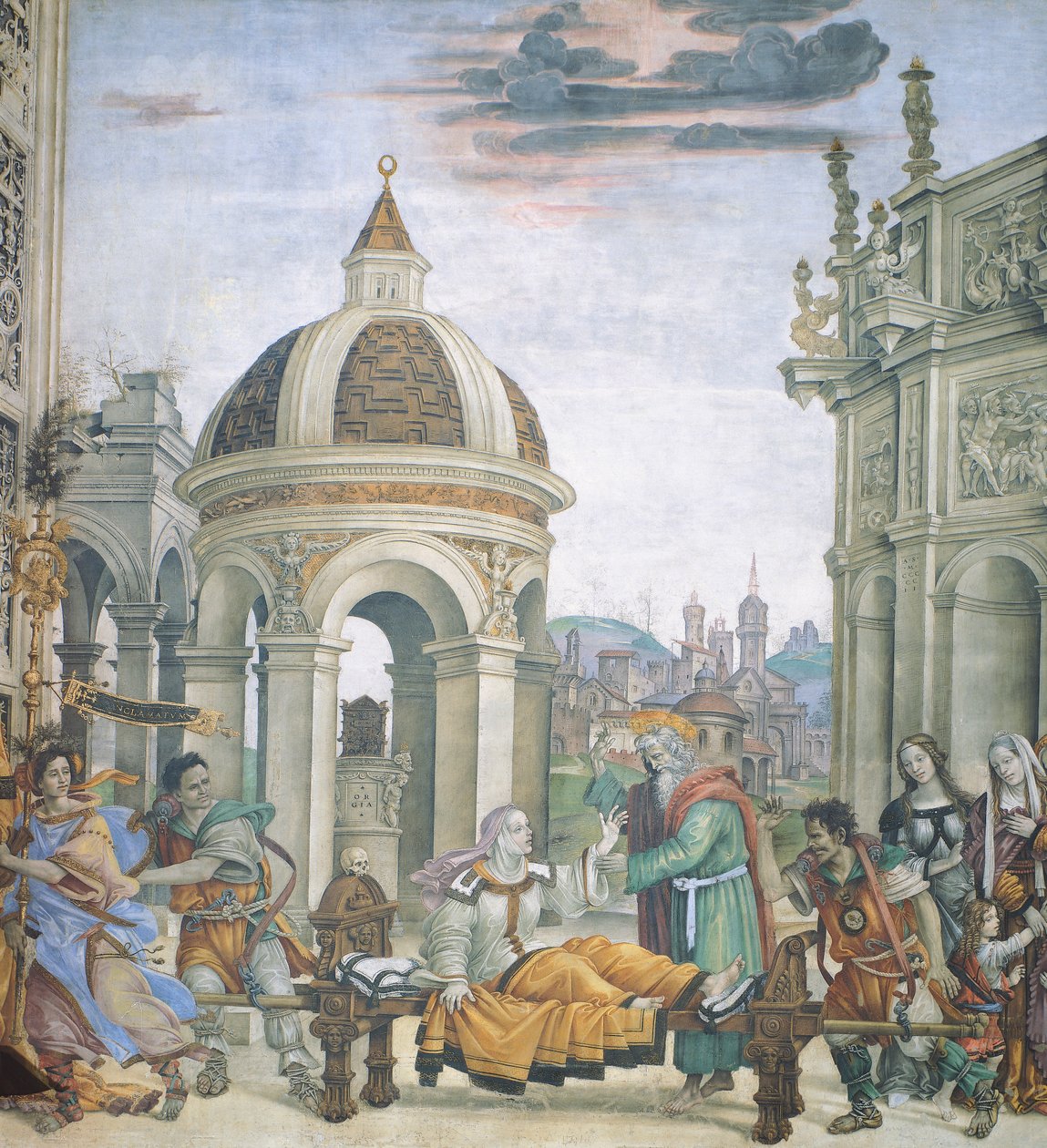 St John Evangelist Resuscitating Drusiana (detail) by Filippino Lippi