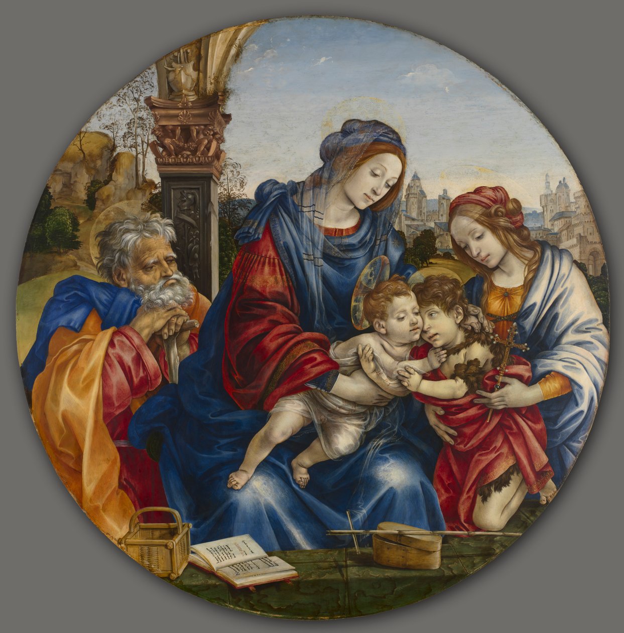 The Holy Family with Saint John the Baptist and Saint Margaret, c. 1495 by Filippino Lippi