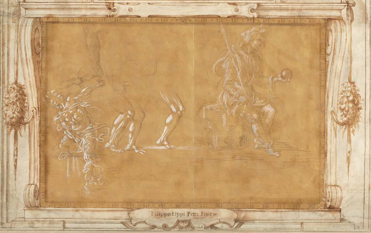 Various Figure Studies by Filippino Lippi