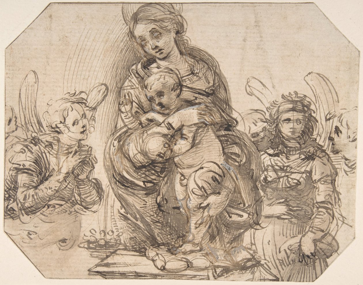 Virgin and Child Attended by Angels by Filippino Lippi.