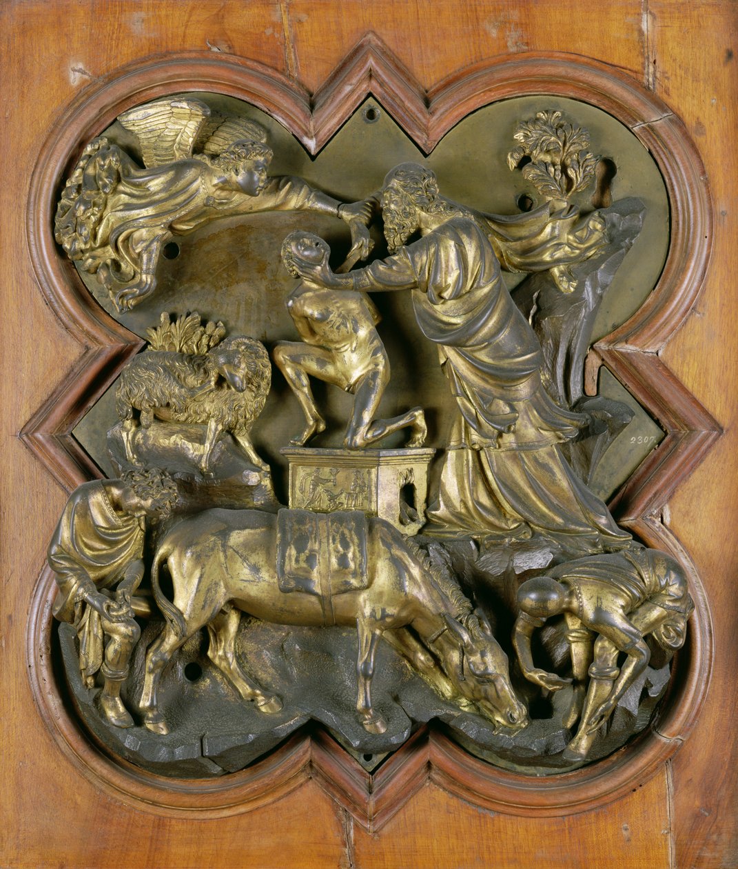 The Sacrifice of Isaac, bronze competition relief for the Baptistry Doors, Florence, 1401 by Filippo Brunelleschi