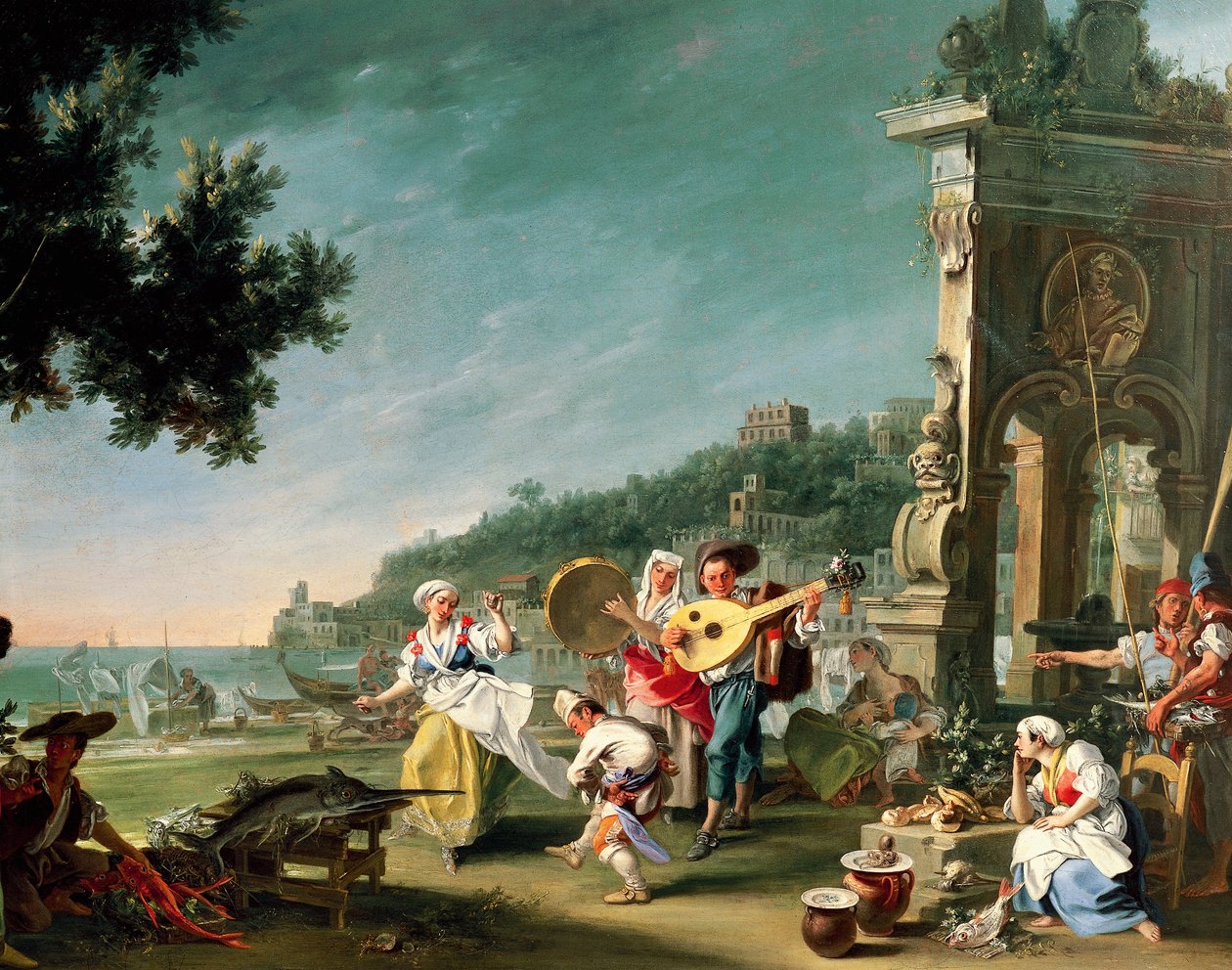 Tarantella in Margellina, ca 1750 by Filippo Falciatore
