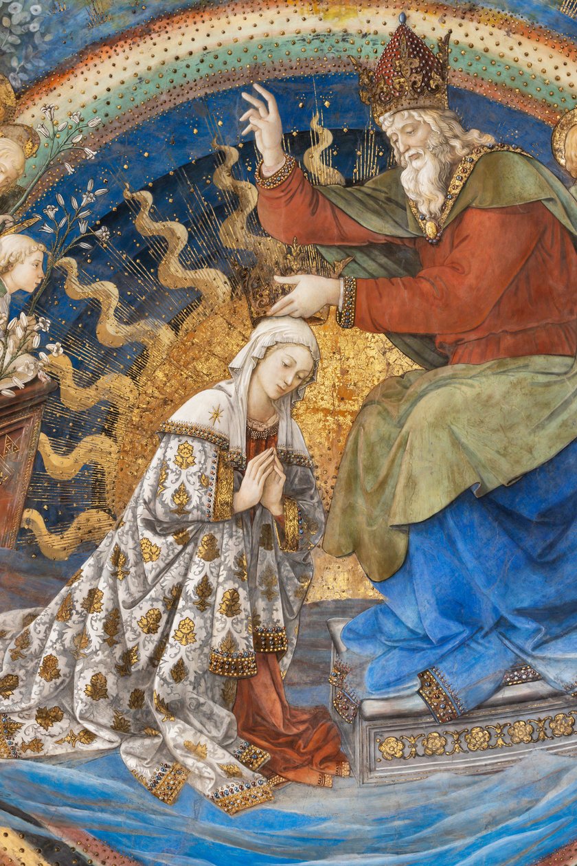 Virgin Mary and God (detail) by Filippo Lippi