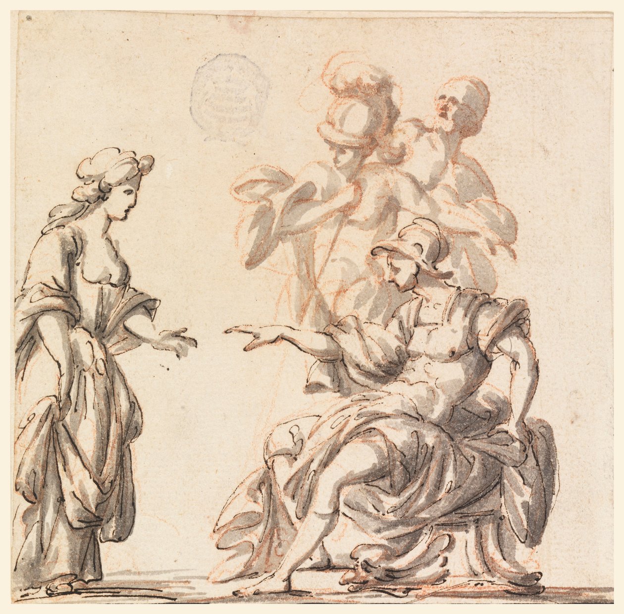 A Classic Warrior Receives a Woman, mid-18th century by Filippo Marchionni