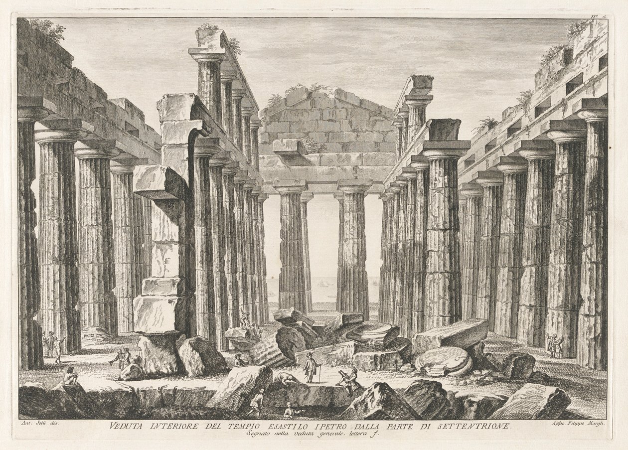 Interior View of the Hexastyle Hypaethral Temple from the North, from ...