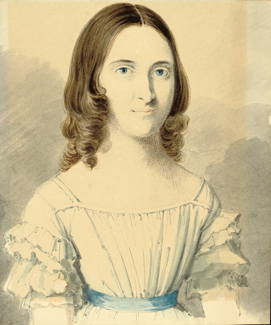 A Portrait of Christina Georgina Rossetti by Filippo Pistrucci