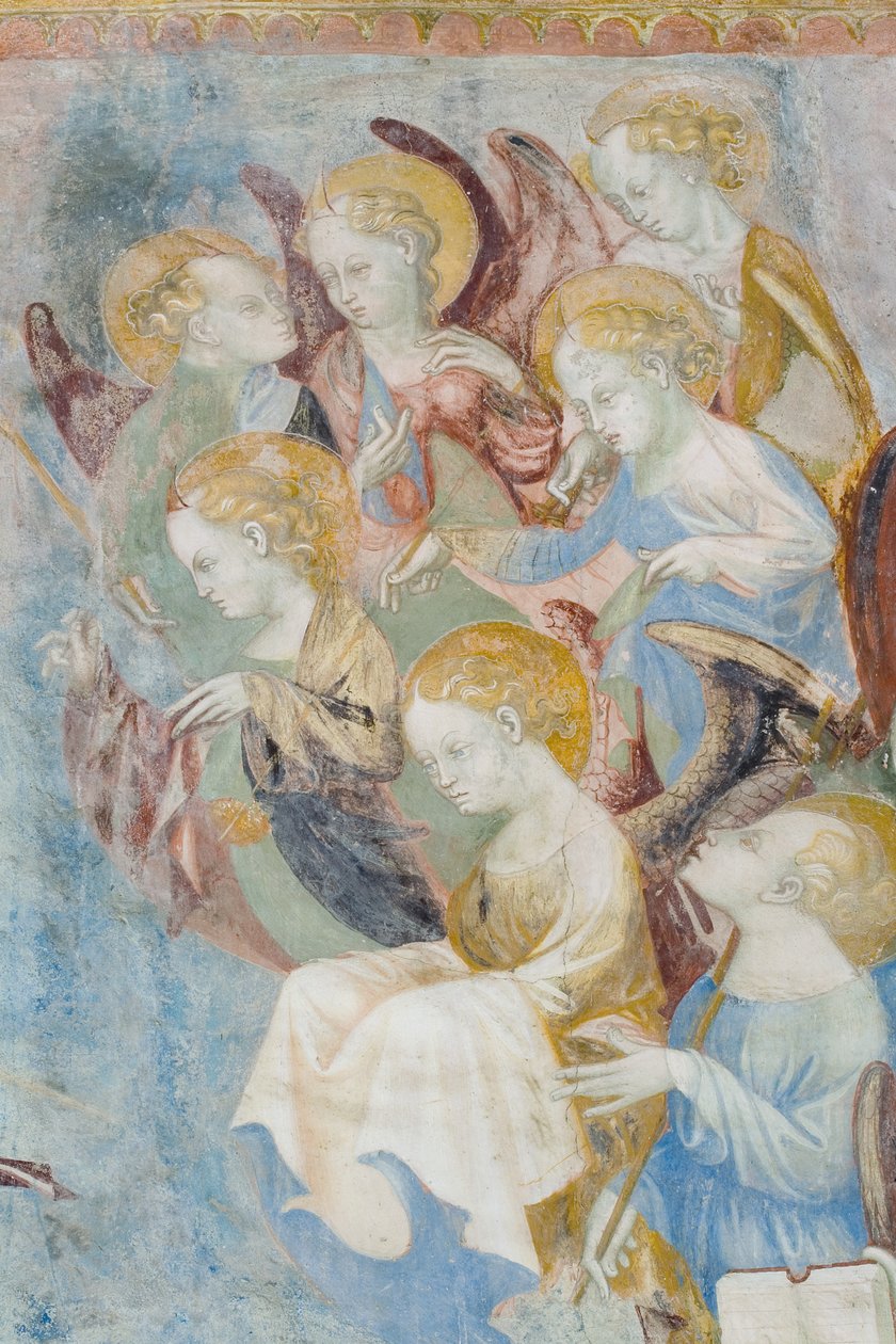 Angels, detail of the Last Judgment, c.1400 (detail) by Filippolo de and Veris da Milano Veris da Milano