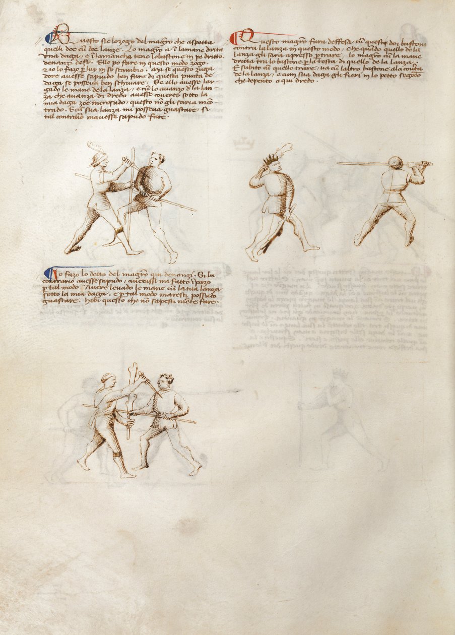 J. Paul Getty Museum Ms. Ludwig XV 13, folio 31v (Venice, early XV century, 279x206 mm) by Fiore dei Liberi