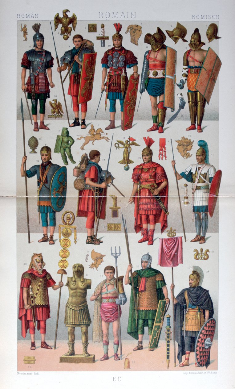 Roman Military and Gladiatorial Costume by Firmin Didot