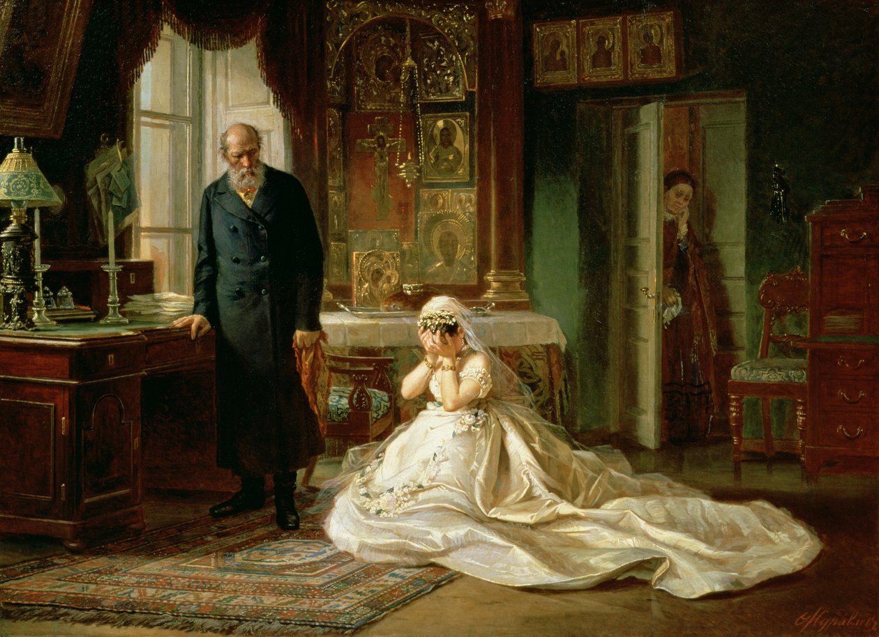 At the Altar by Firs Sergeevich Zhuravlev