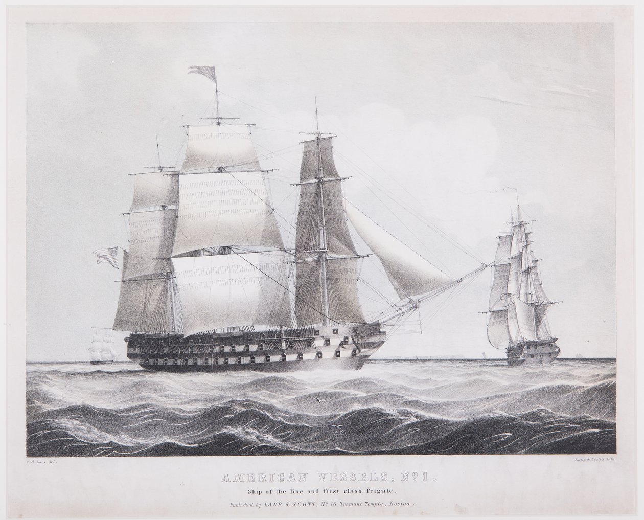 American Vessels No. 1 by Fitz Henry (after) Lane