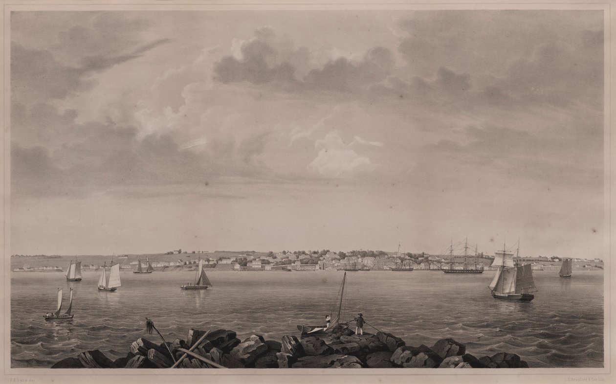Castine, from Hospital Island by Fitz Henry Lane