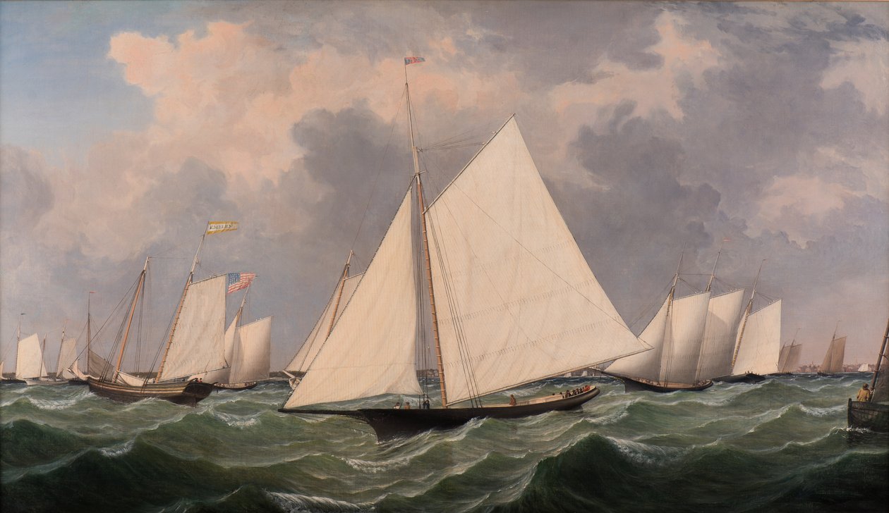 New York Yacht Club Regatta, 1856 by Fitz Henry Lane