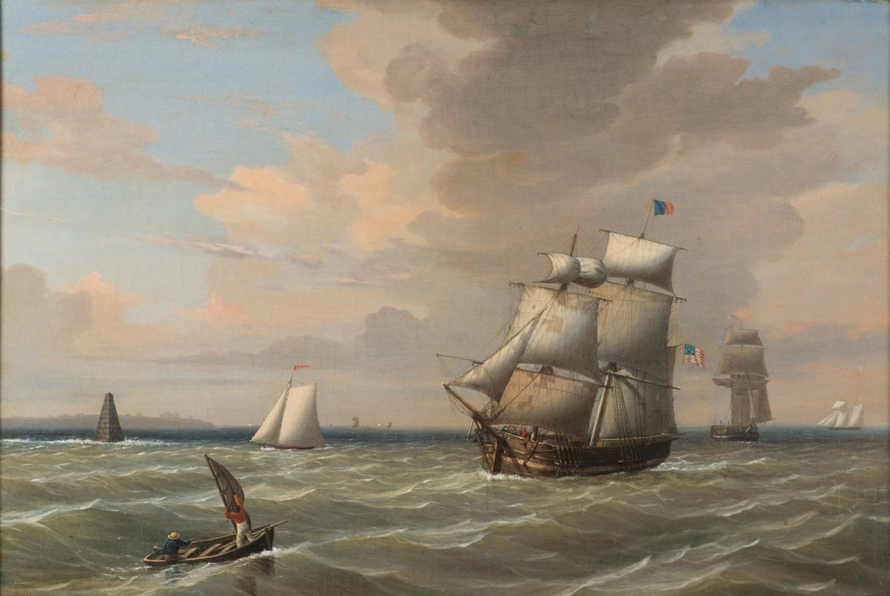 Ships Leaving Boston Harbor by Fitz Henry Lane