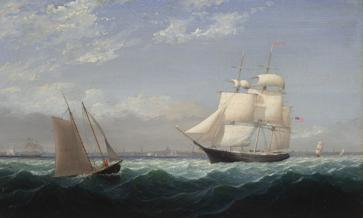 Ships in Boston Harbor by Fitz Henry Lane