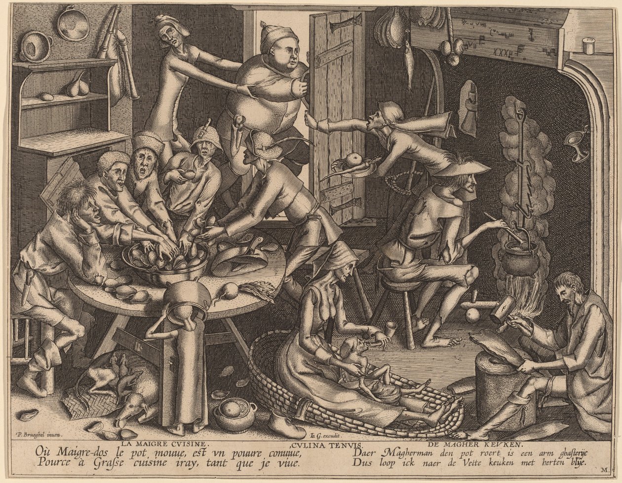 The Thin Kitchen by Flemish 17th Century, after Pieter van der Heyden, after Pieter Bruegel the Elder