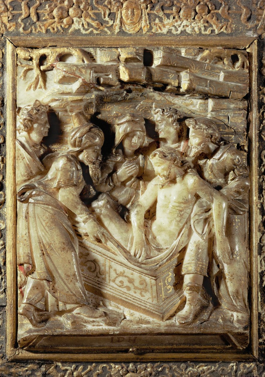 Entombment. Alabaster from Malines, Belgium by Flemish School