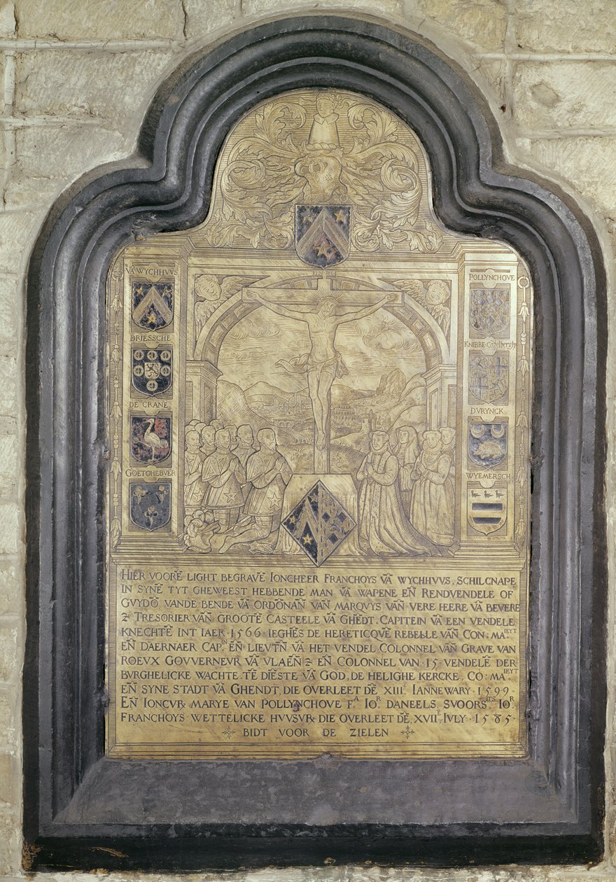 Epitaph of Francois van Wychhuus by Flemish School