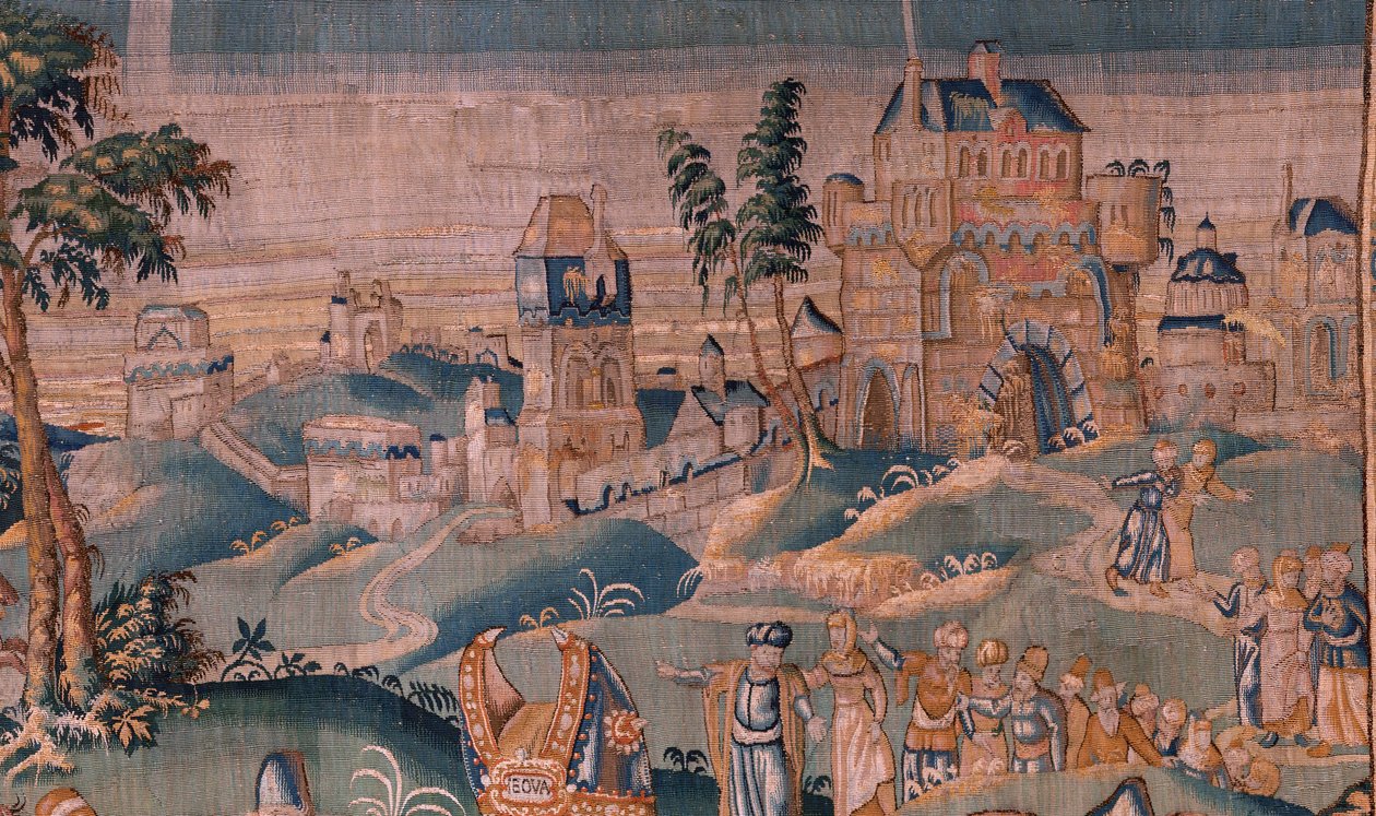 Alexander before Iaddo the high priest. 17th century. by Flemish School