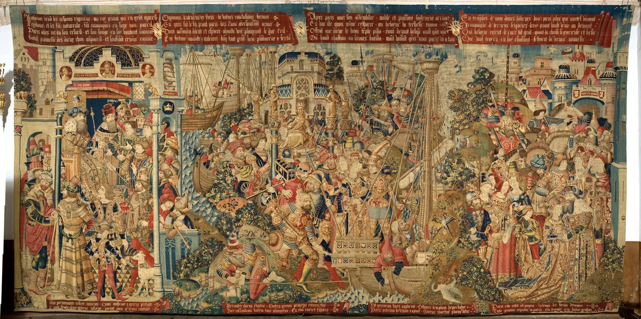The Rape of Helen (detail) by Flemish School